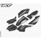 Set plastik YCF Pilot/SM 16 dalje, Factory 2016 dalje črne barve